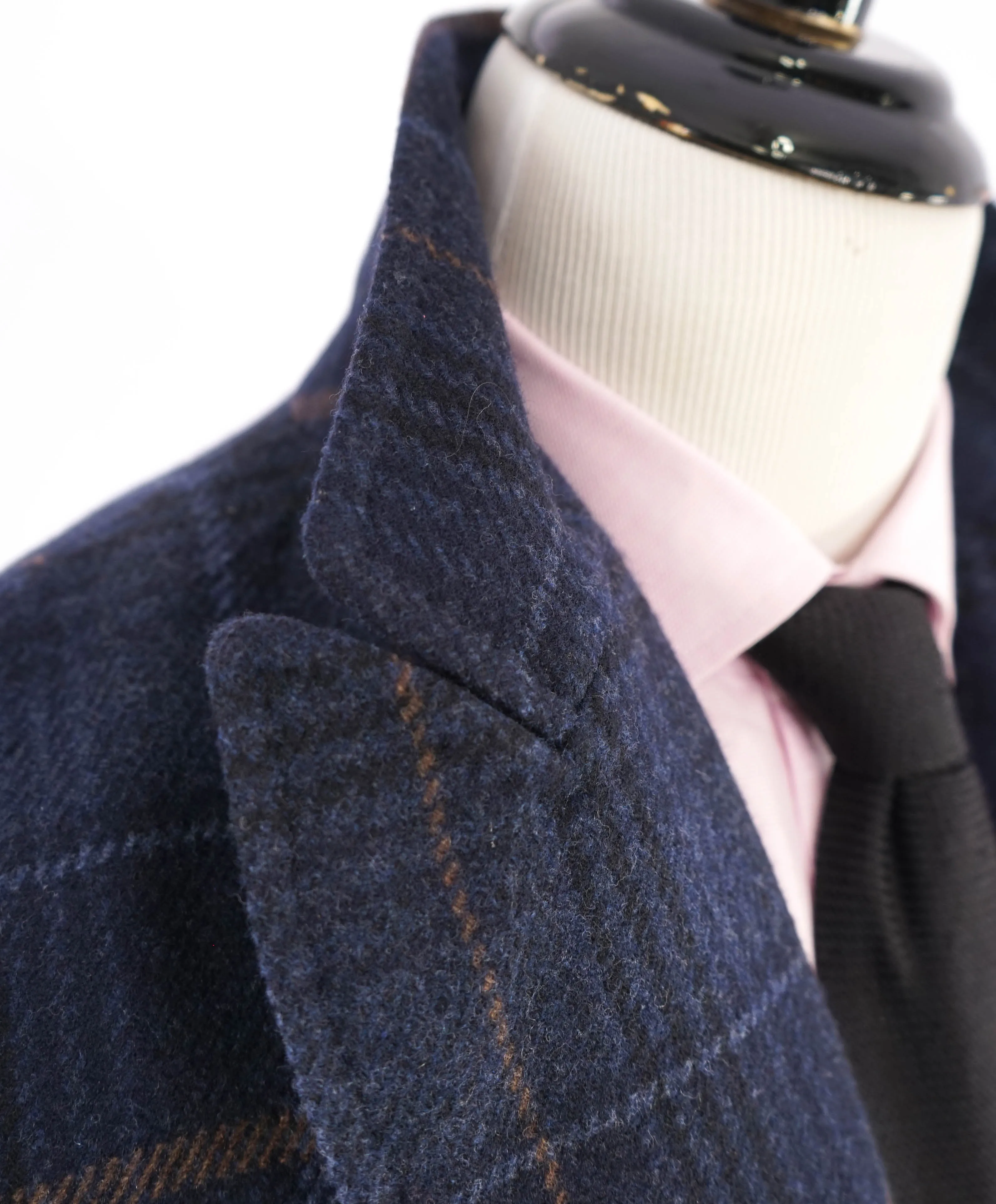 $2,000 ELEVENTY - Double-Breasted Blue CASHMERE Wool Coat - 44 US (54EU)