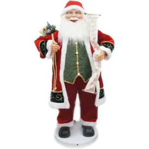 36" Dancing Santa with Scroll