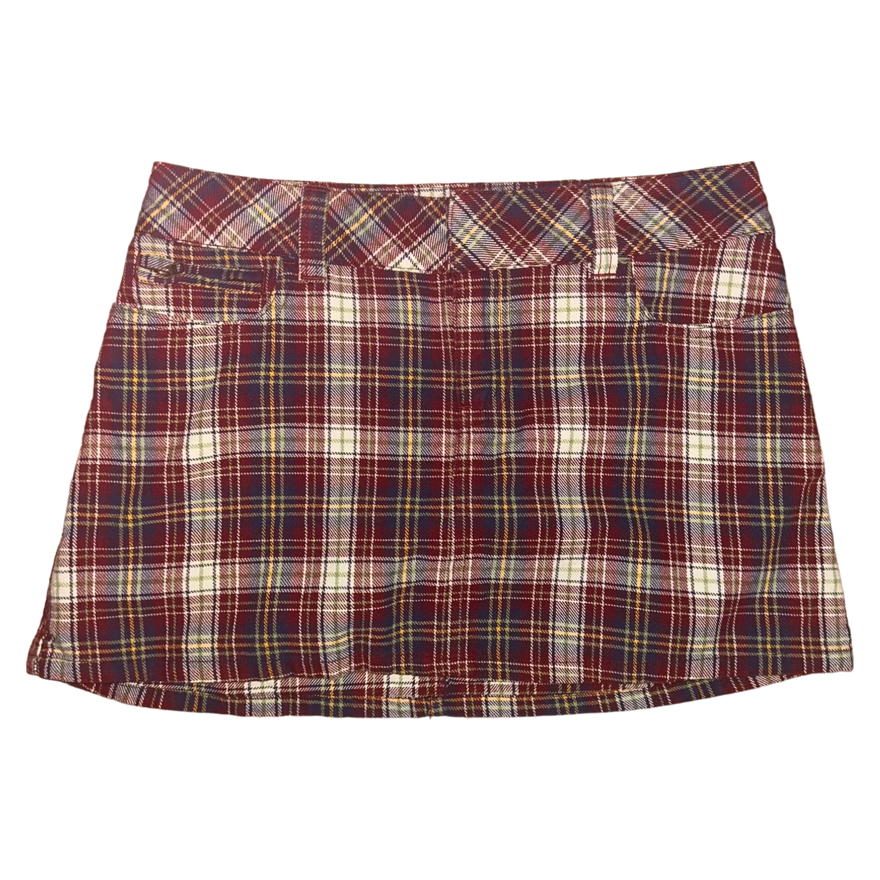 Abercrombie & Fitch Y2K Red Plaid Mini Skirt - Size 0