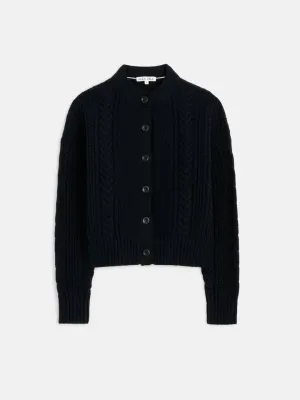 Alex Mill - Cable Knit Nico Chunky Cardigan (Black)