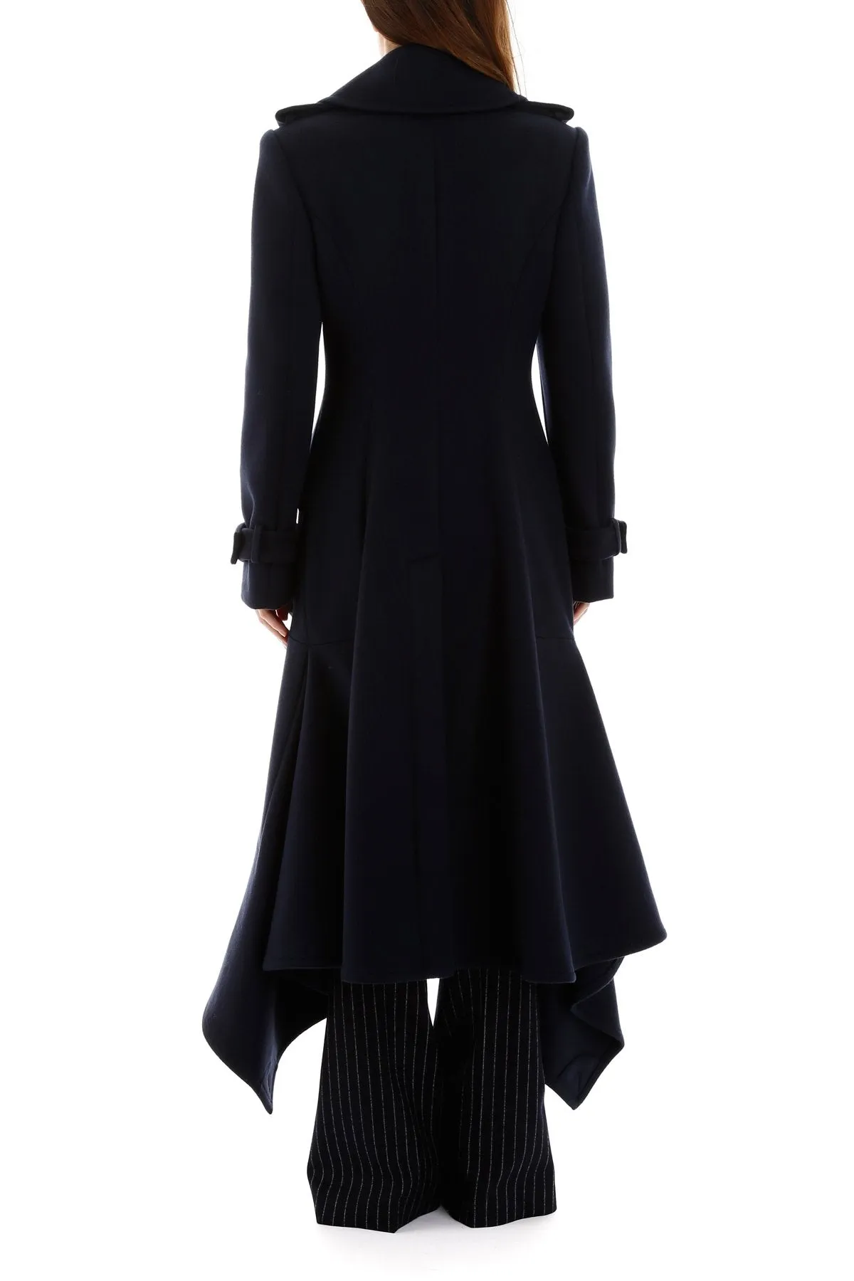 Alexander McQueen Double Breasted Asymmetric Coat