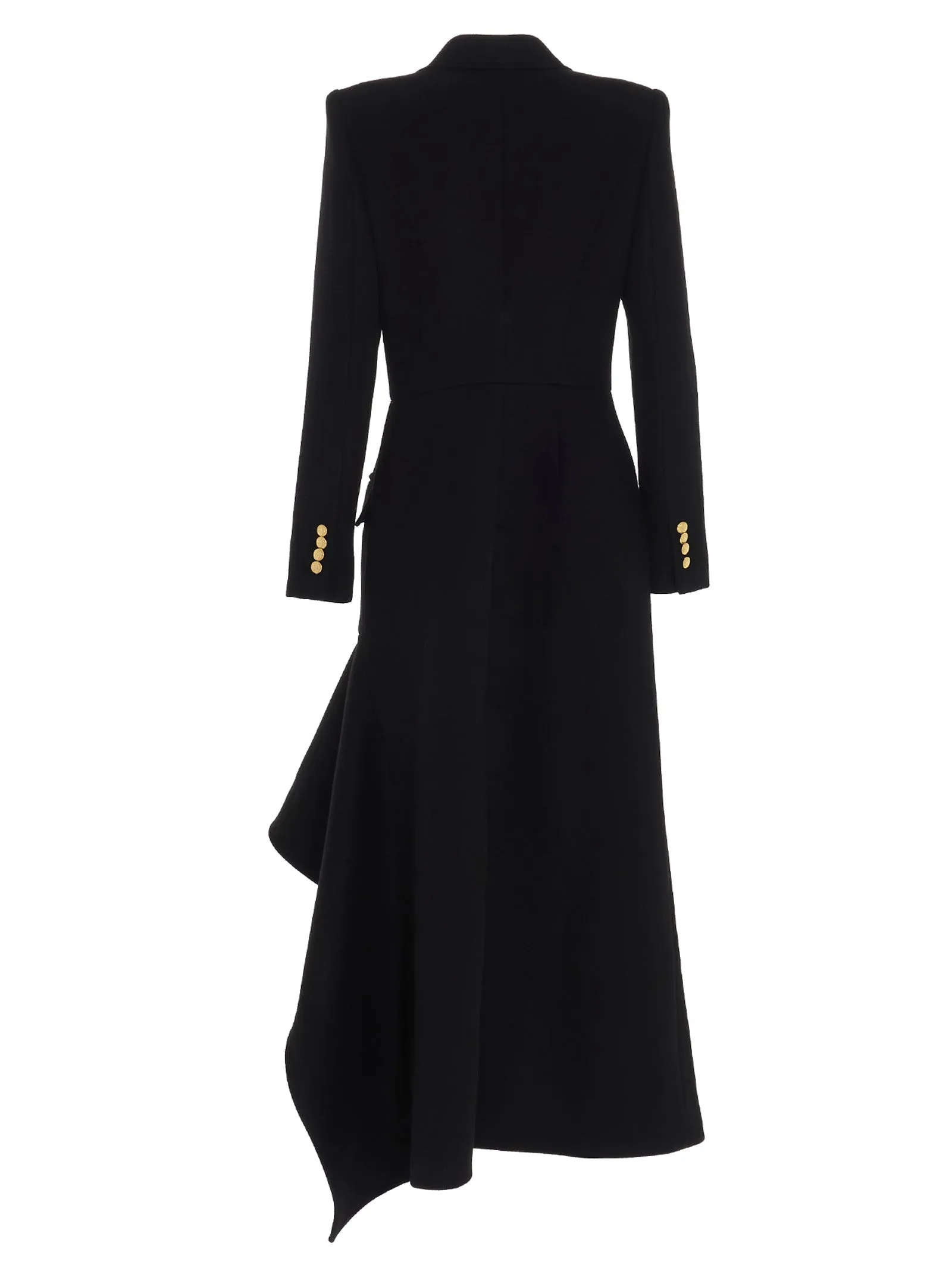 Alexander McQueen Double-Breasted Draped Coat