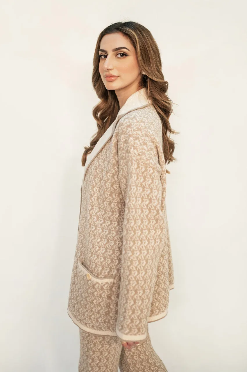 Autumn Winter '24 - Layla Beige & White Knit Suit