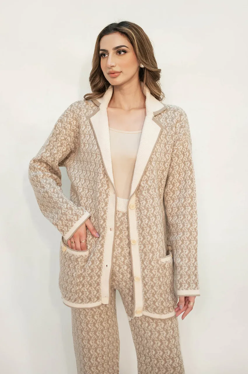 Autumn Winter '24 - Layla Beige & White Knit Suit