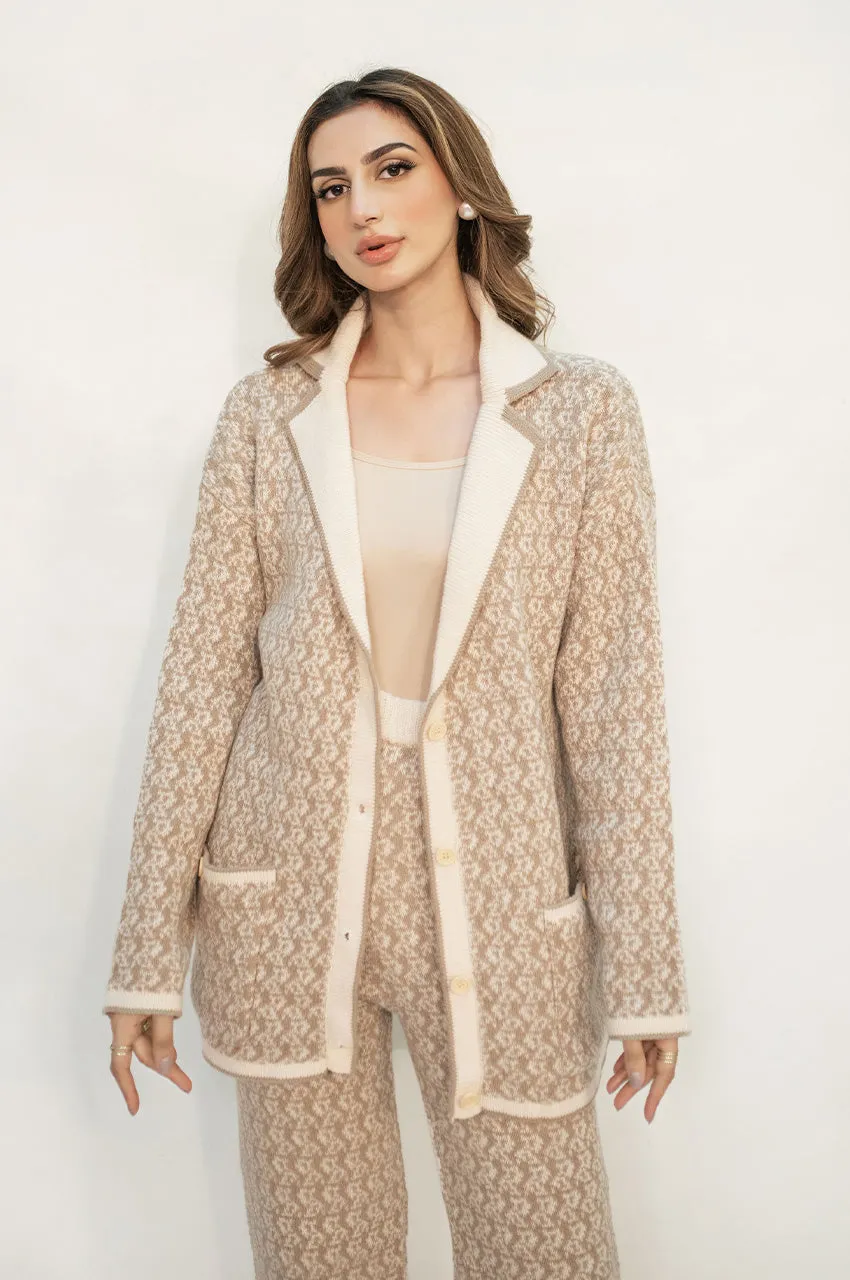 Autumn Winter '24 - Layla Beige & White Knit Suit