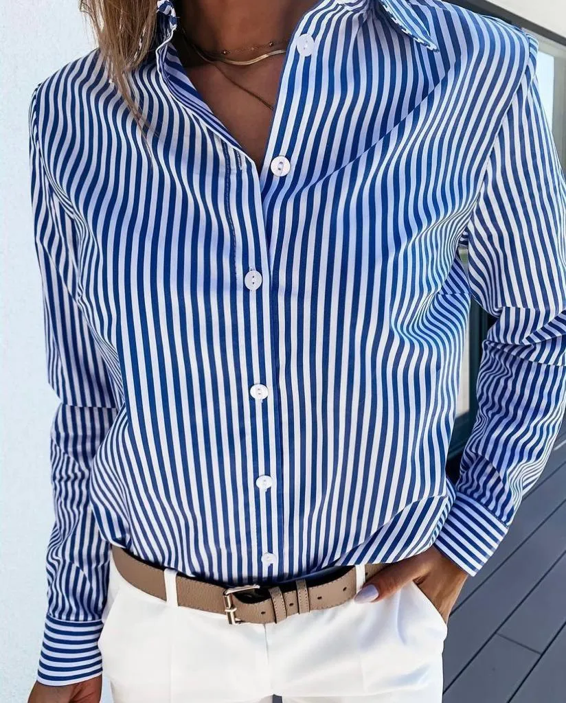 Basic Striped Button up Shirt