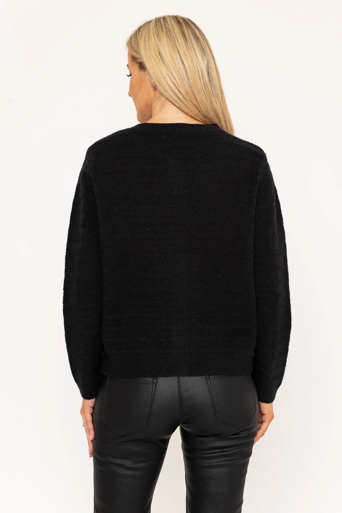 Black Cashmere Blend Cardigan