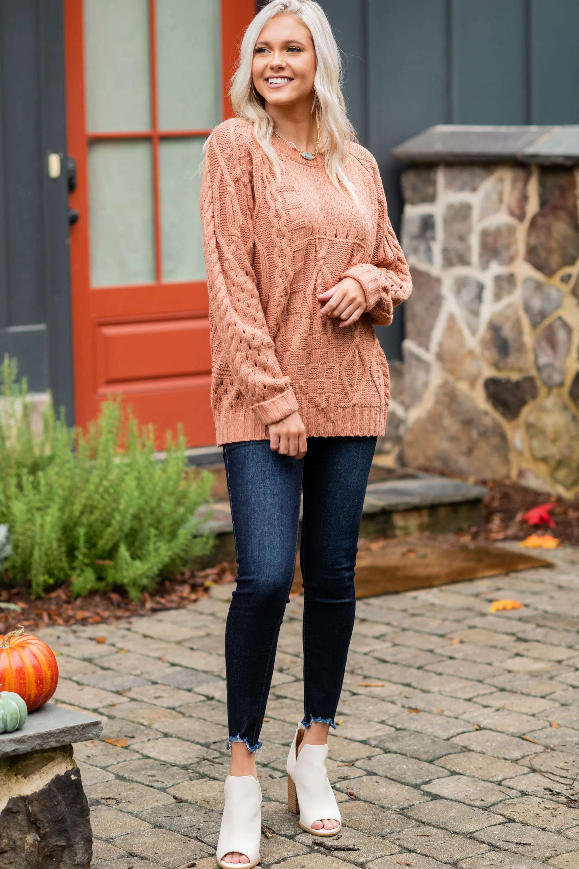 Bold Claims Terracotta Orange Sweater