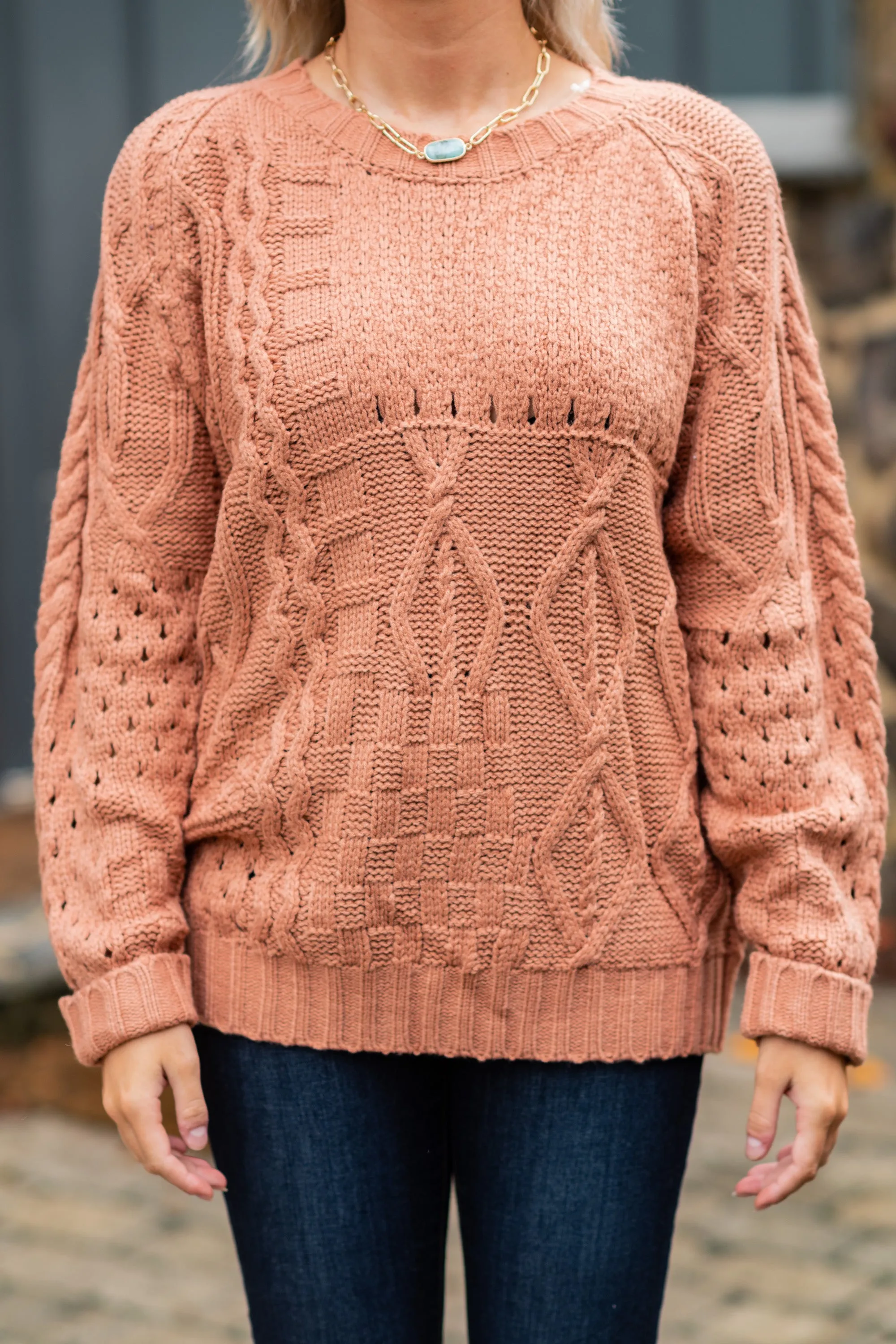 Bold Claims Terracotta Orange Sweater