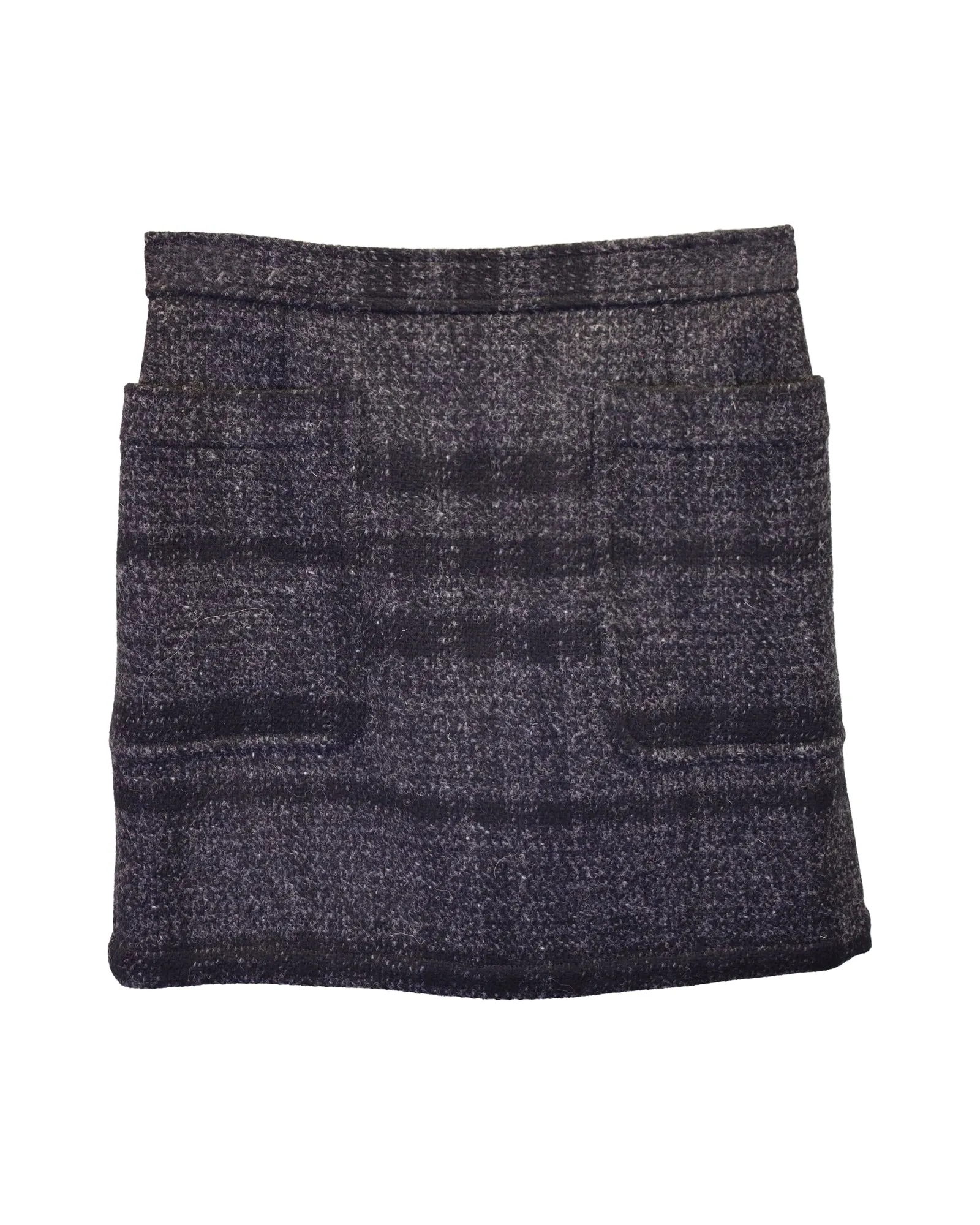 Burberry Brit Mini Skirt with Pockets in Grey Wool