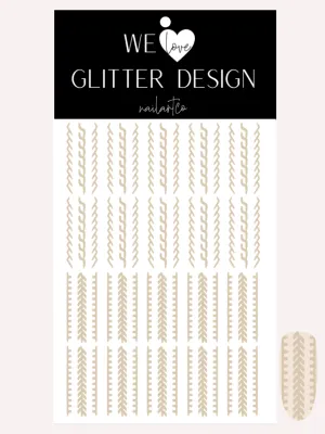 Cable Knit DESIGN 1 Nail Decal | Beige