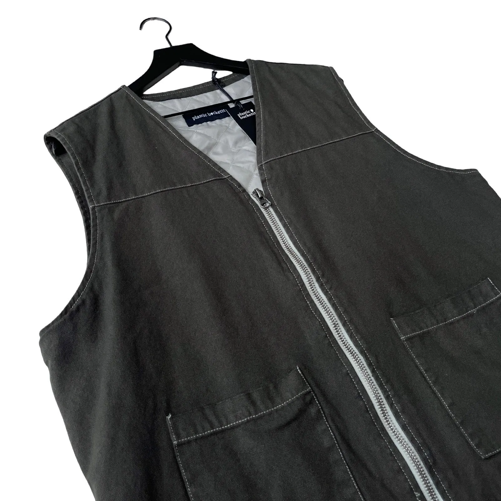 Canvas Chore Vest in Douglas Fir / LARGE