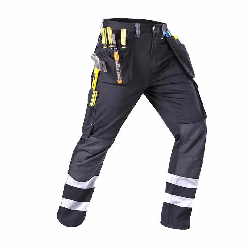 Cargo pants mens casual Working fashion pantalon homme streetwear trousers Hi Vis Outdoor work pant size M-4XL