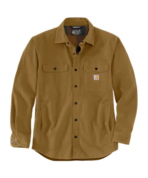 Carhartt Men's Canvas Fleece Lined Shirt Jacket - Oak Brown