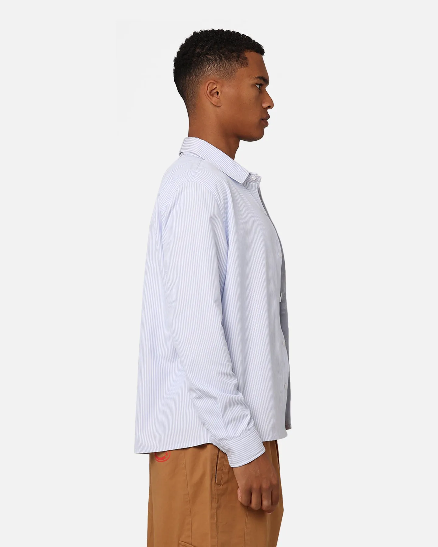 Carre Experience Stripe Oversized Button Up Shirt White