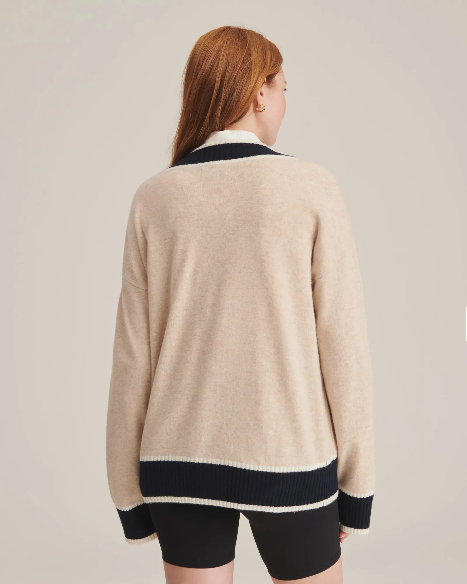 Cashmere Varsity Cardigan