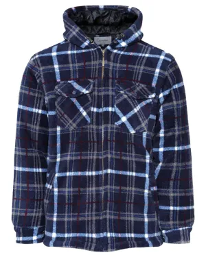 Champion Dumfries Mens Hooded Lumberjack Fleece Jacket