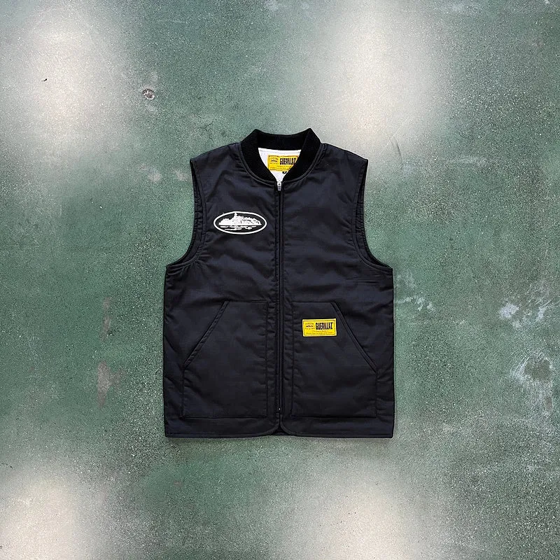 CORTEIZ GUERILLAZ QUILTED VEST BLACK