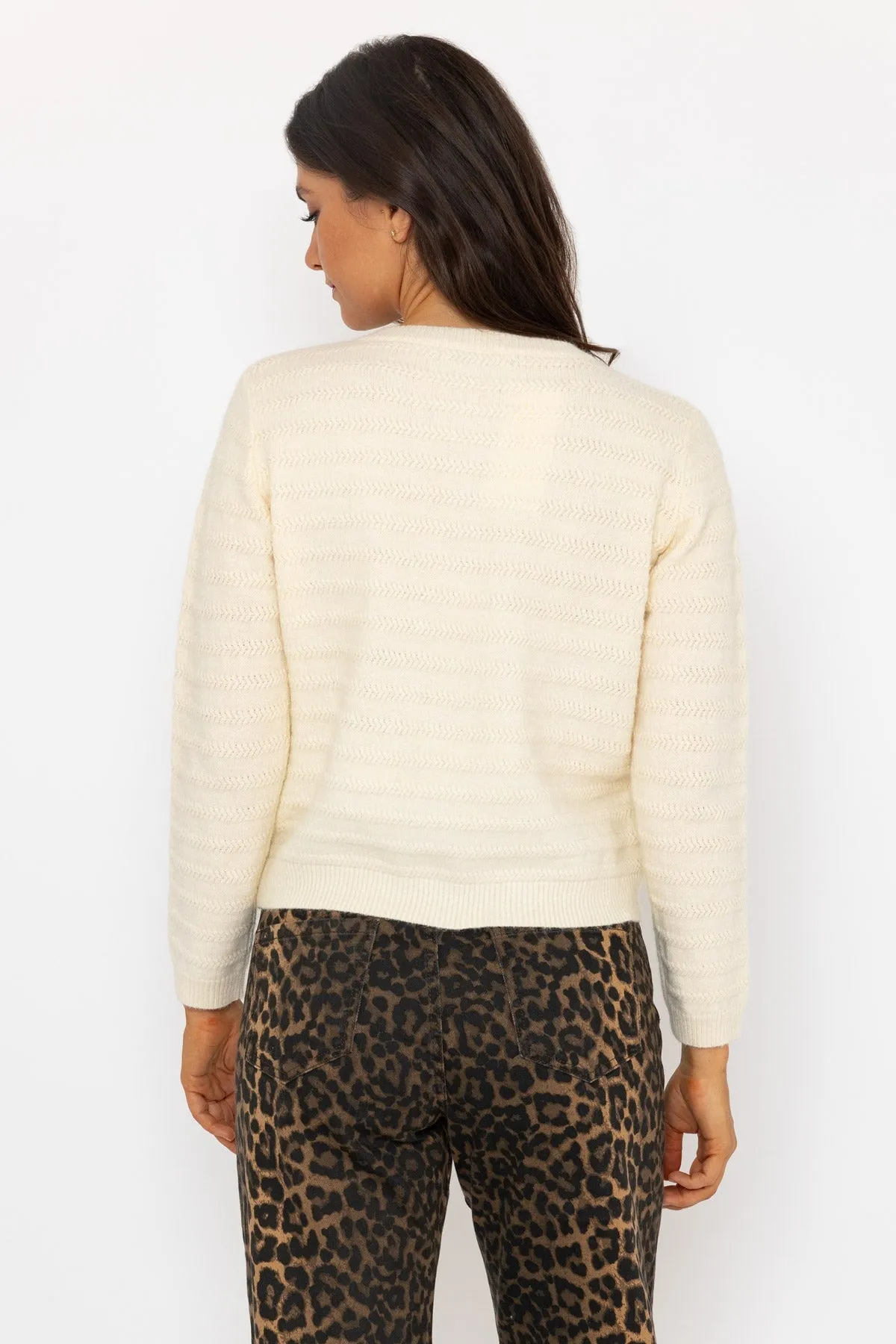 Cream Cashmere Blend Cardigan