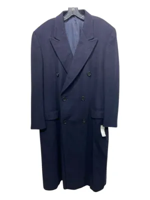 D. Cenci Navy Cashmere Solid Double Breasted Men's Coat