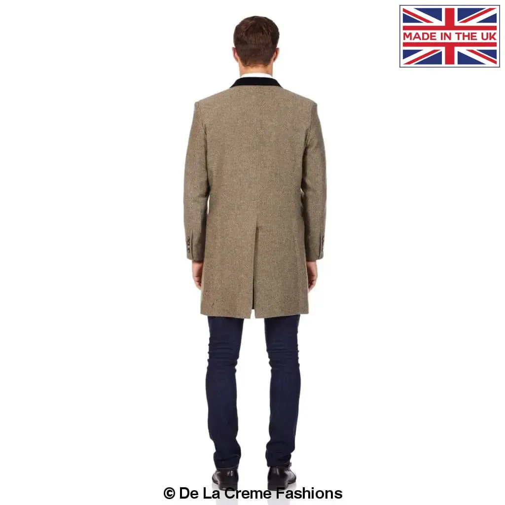 De La Creme MAN - Herringbone Design Retro Mod Coat