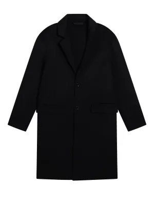 Diego double unlined wool coat / Black