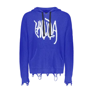 DISTRESSED HACULLA KNITTED SWEATER HOODIE