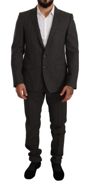 Dolce & Gabbana Elegant Gray Martini Woolen Suit Set