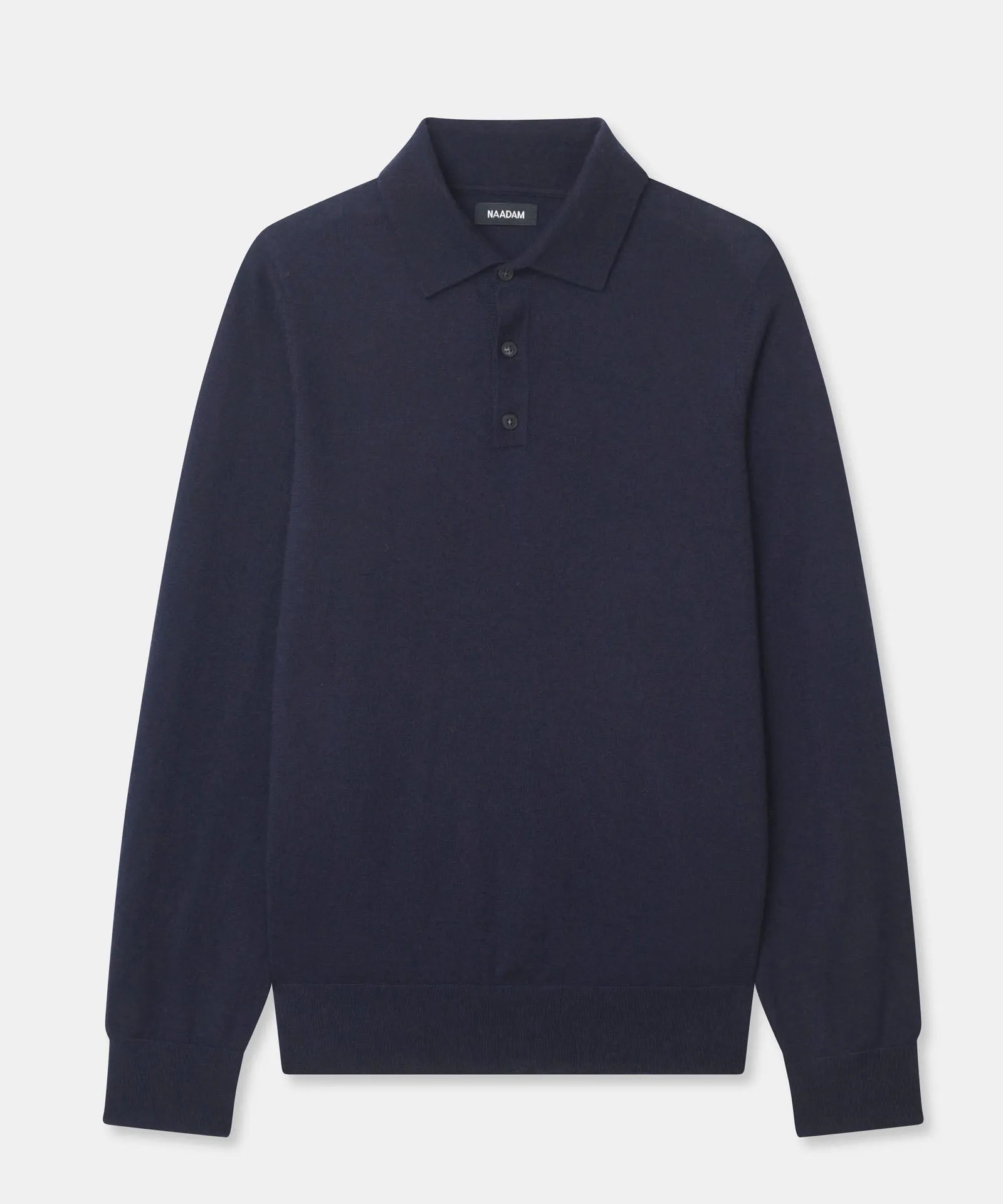 Fancy Cashmere Long Sleeve Polo