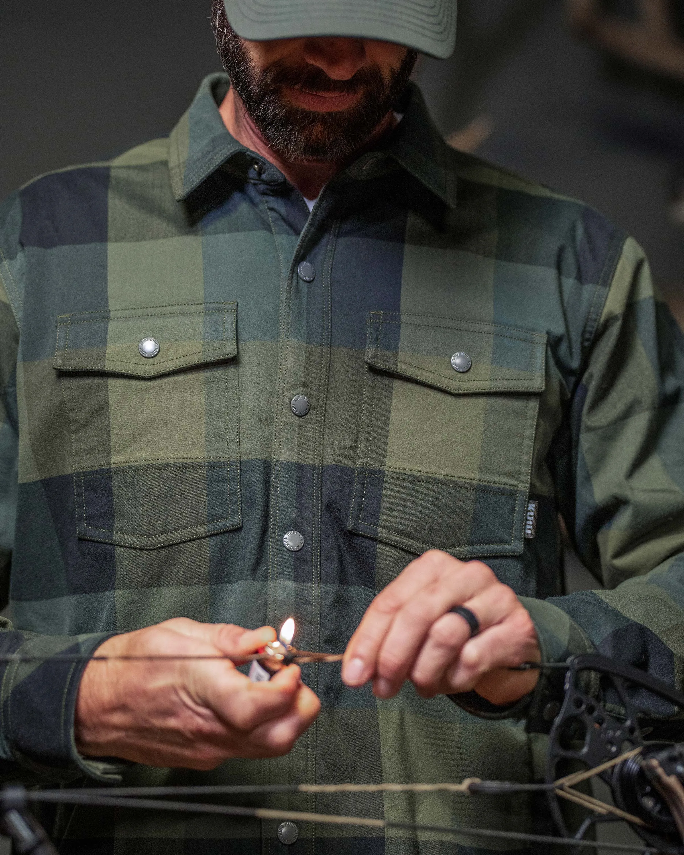 Field Flannel Fleece Shirt Jacket | Vias Plaid