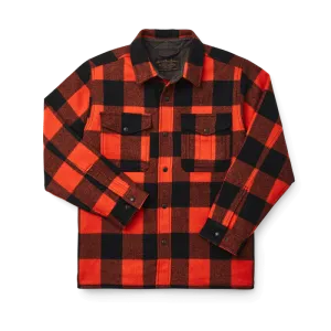 Filson Mackinaw Wool Jac-Shirt in Orange/Black Plaid