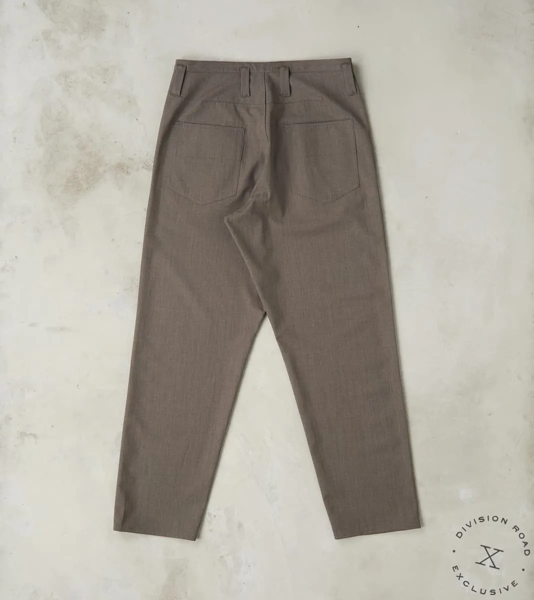 French Work Trousers - Dark Natural Optim® Wool Gabardine