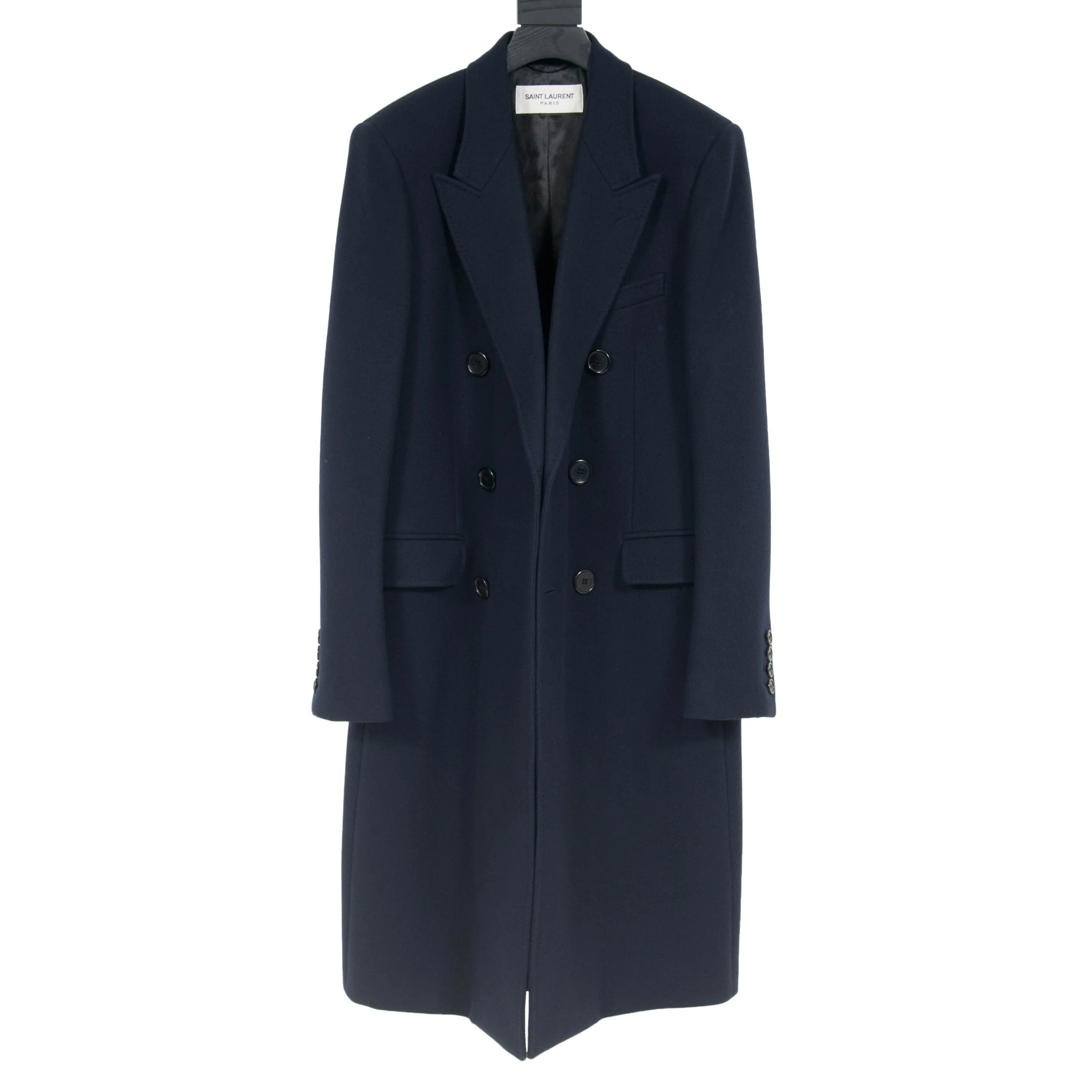 FW16 Double Breasted Long Coat (Navy)