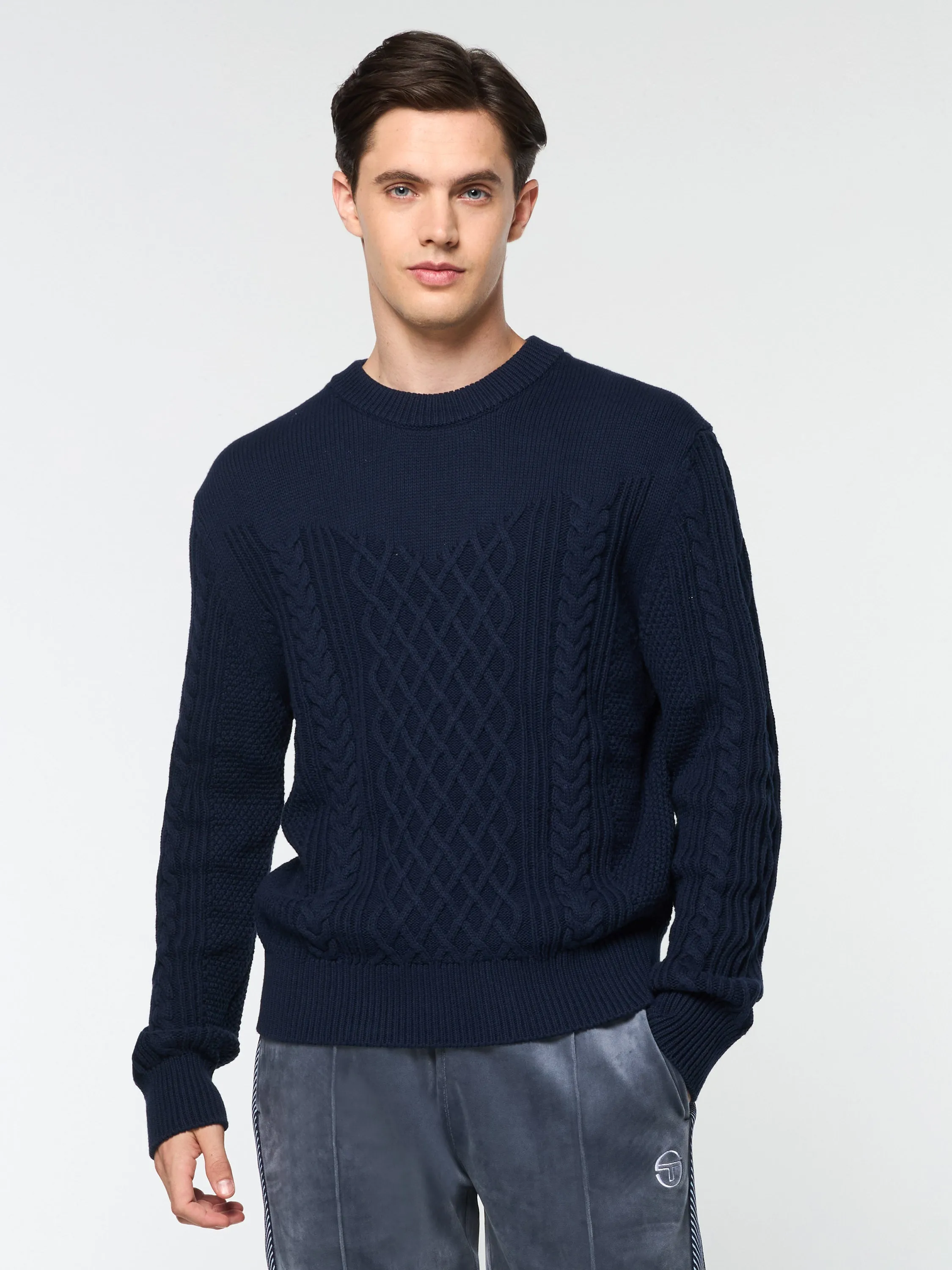 Giacomo Knit Sweater- Maritime Blue