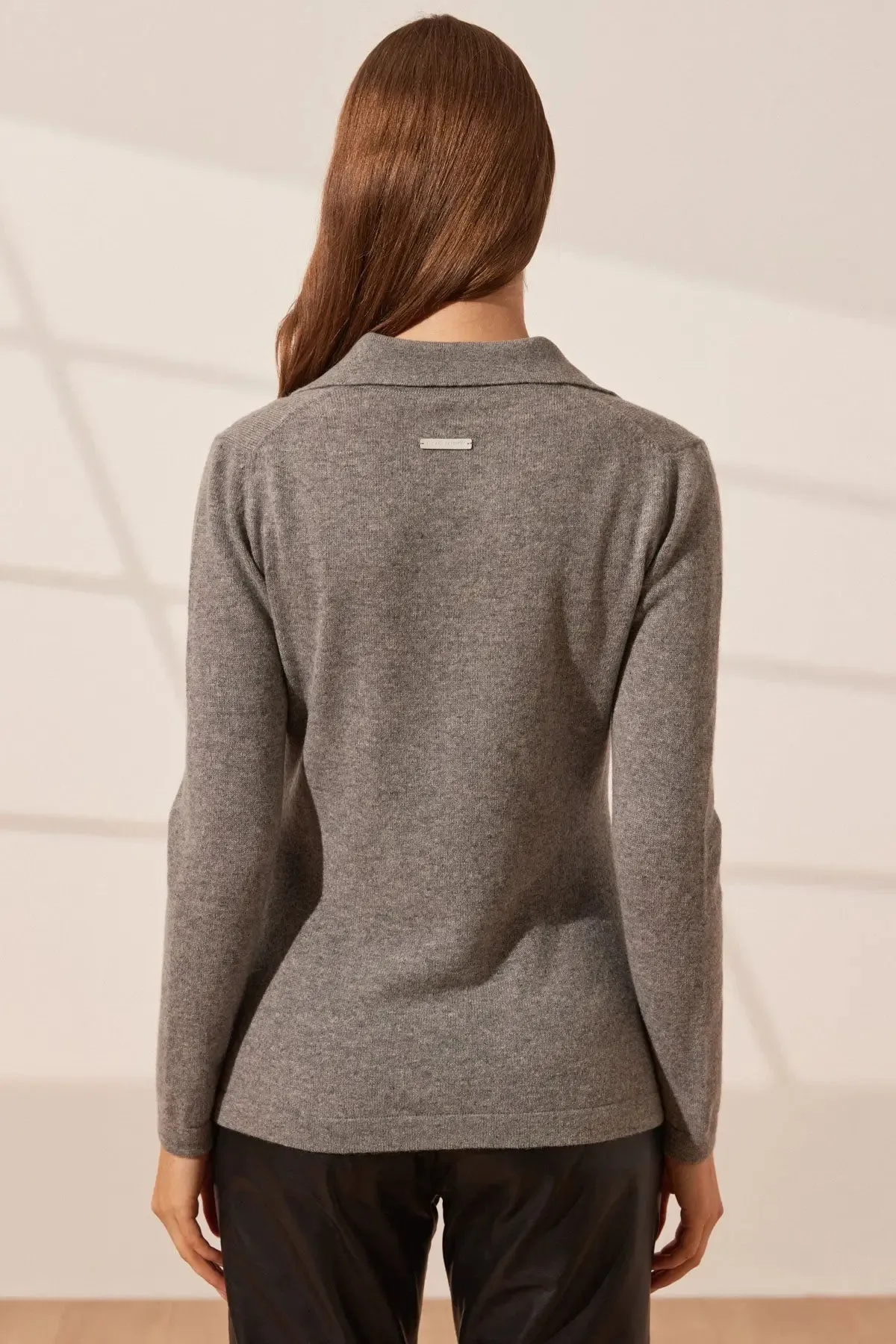 Gray Melange Pure Cashmere Kostir Women's Sweater