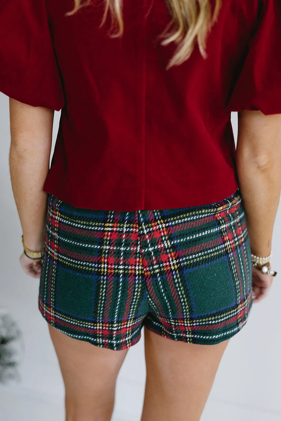 Ivette Plaid Skort - Green