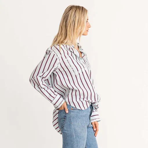 Kerri Rosenthal - Marti Shirt in Striped Actually Saltwater