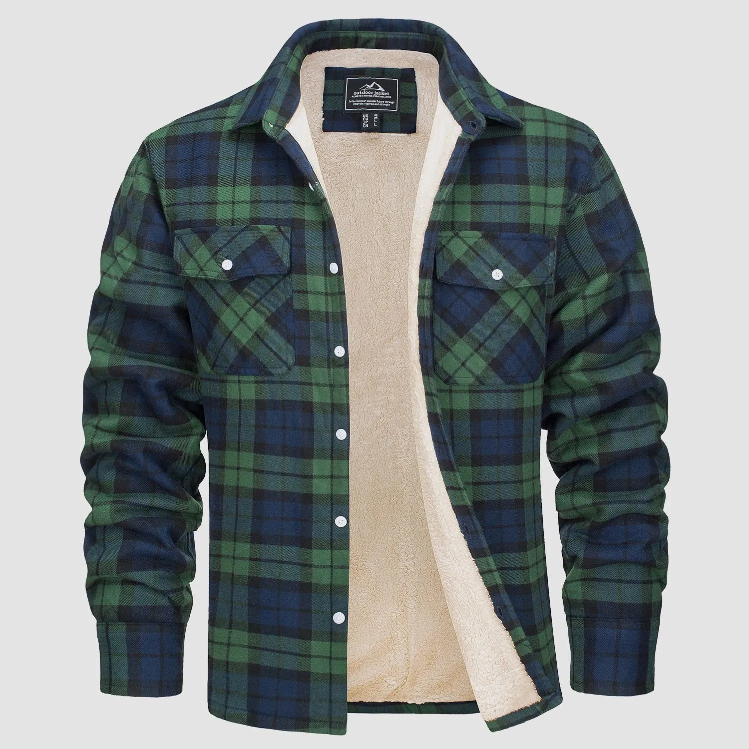 Klaus™ - Men's Lined Plaid Shirt Jacket