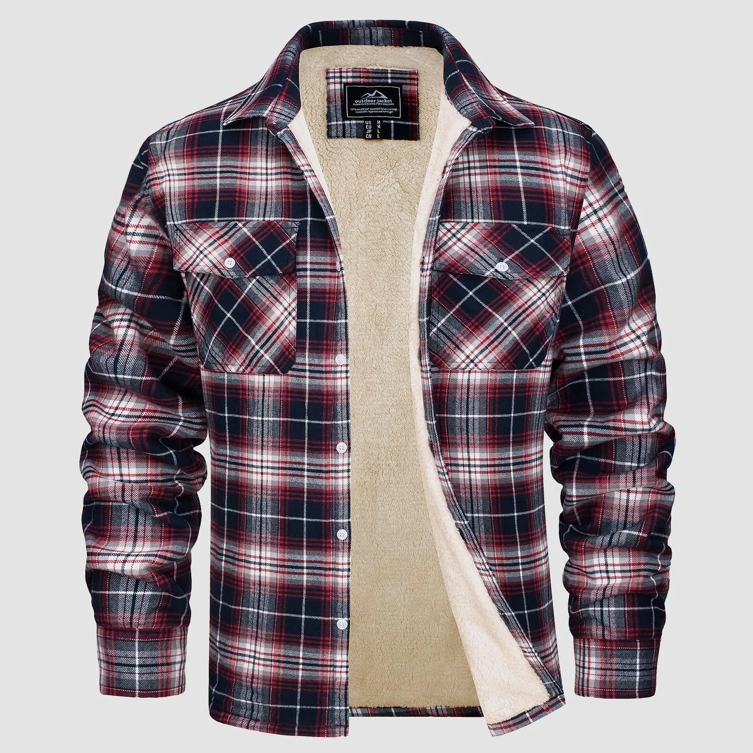 Klaus™ - Men's Lined Plaid Shirt Jacket