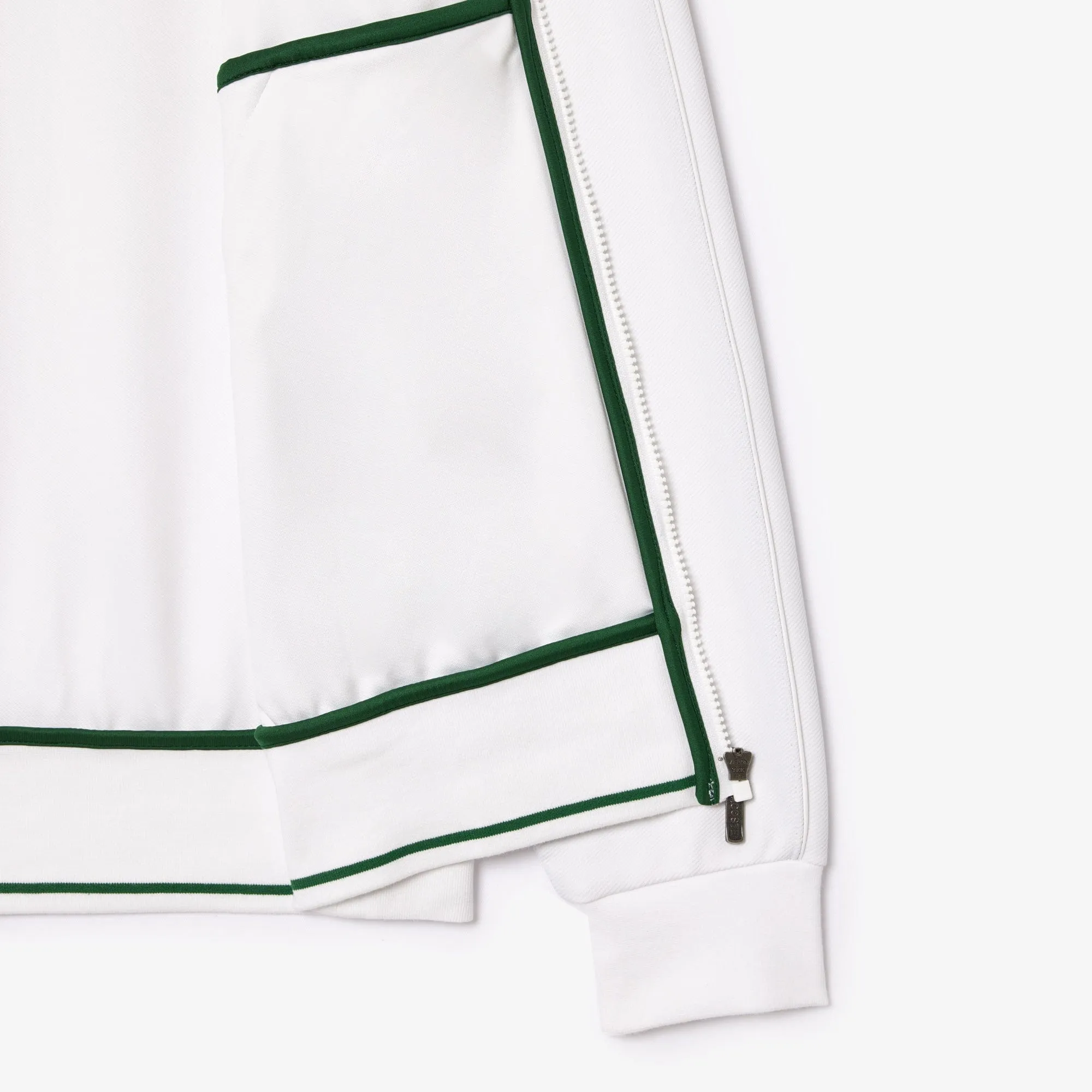 Lacoste Recycled Fiber Zipped Sport Sweatshirt in White Z92