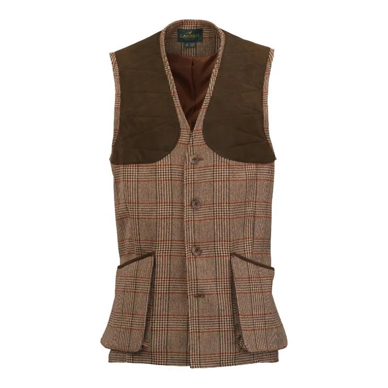 Laksen Leith Mens Tweed Shooting Vest - Cavendish Tweed