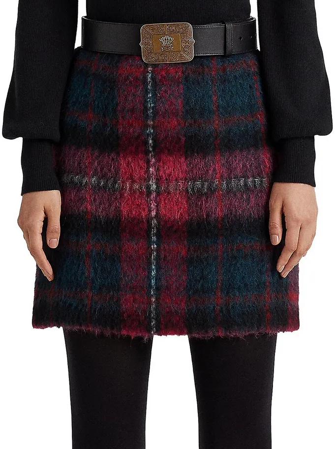 Lauren Ralph Lauren Plaid Pencil Mini Skirt