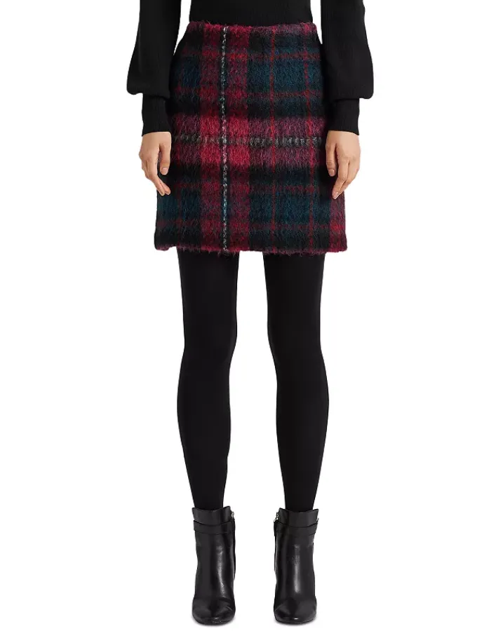 Lauren Ralph Lauren Plaid Pencil Mini Skirt