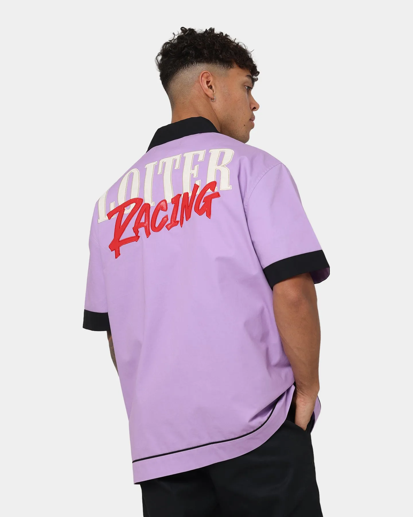 Loiter Daytona Mechanic Button Up Shirt Lilac