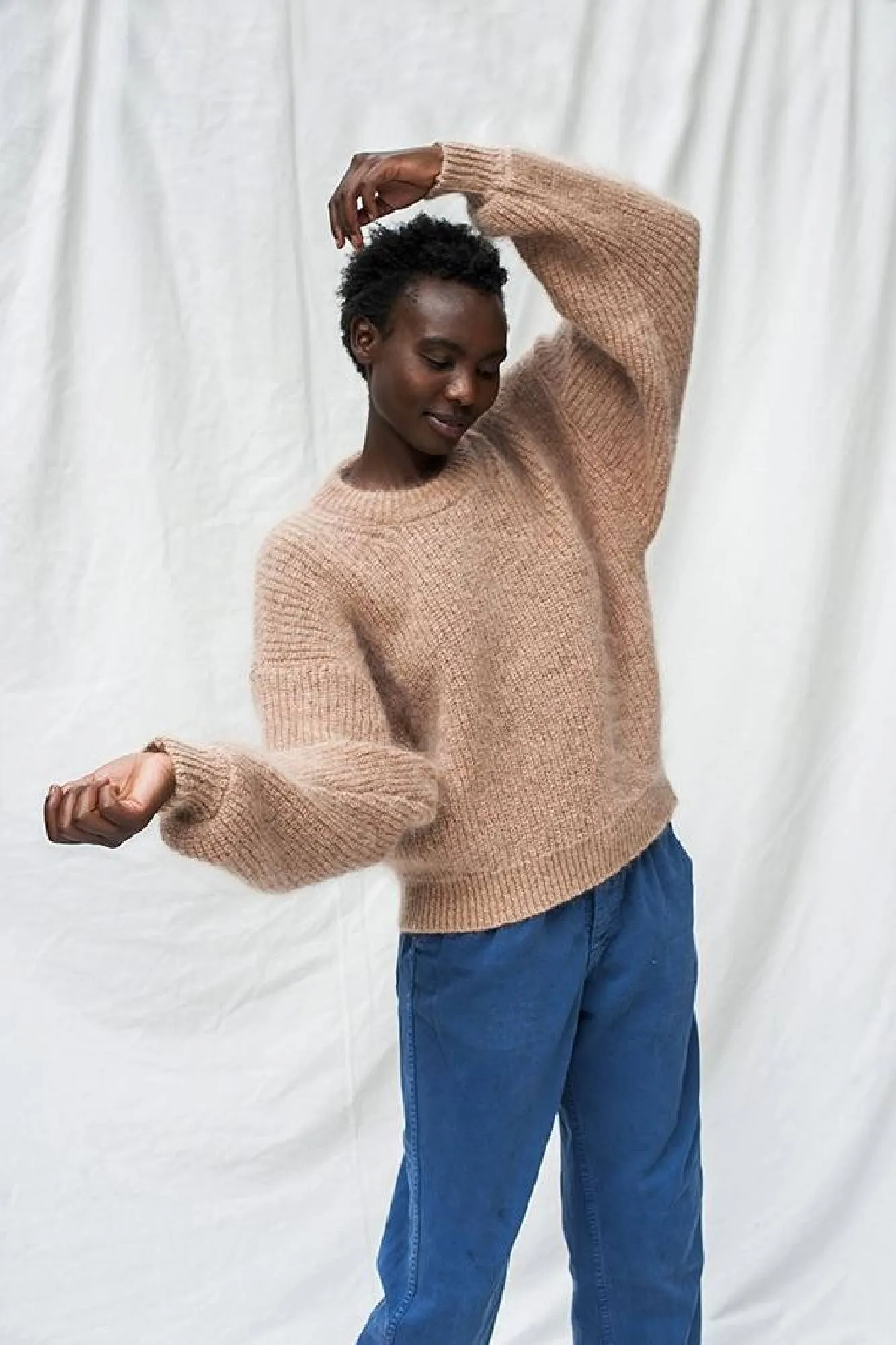 lucie wool sweater light pink