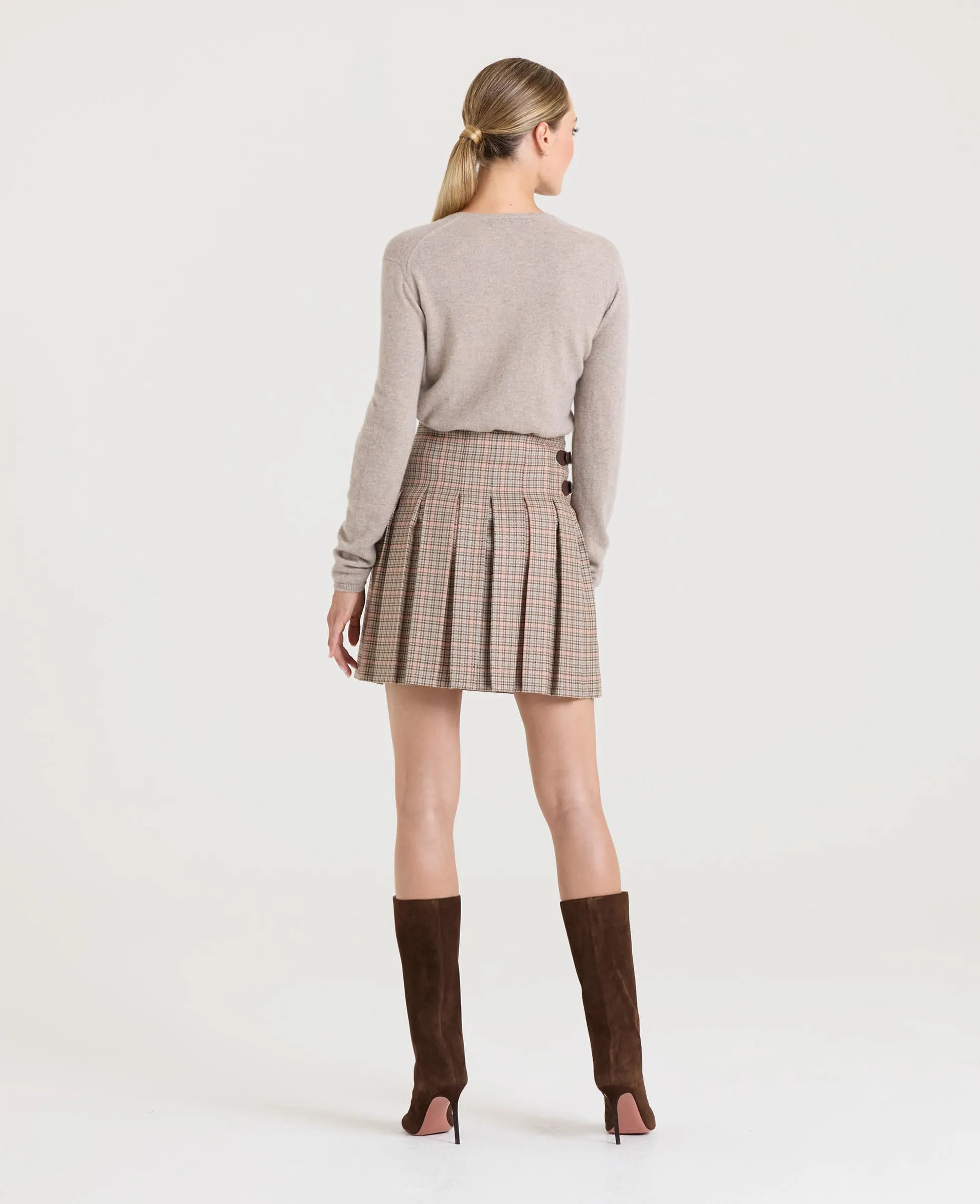 Maeve Check Kilt Skirt