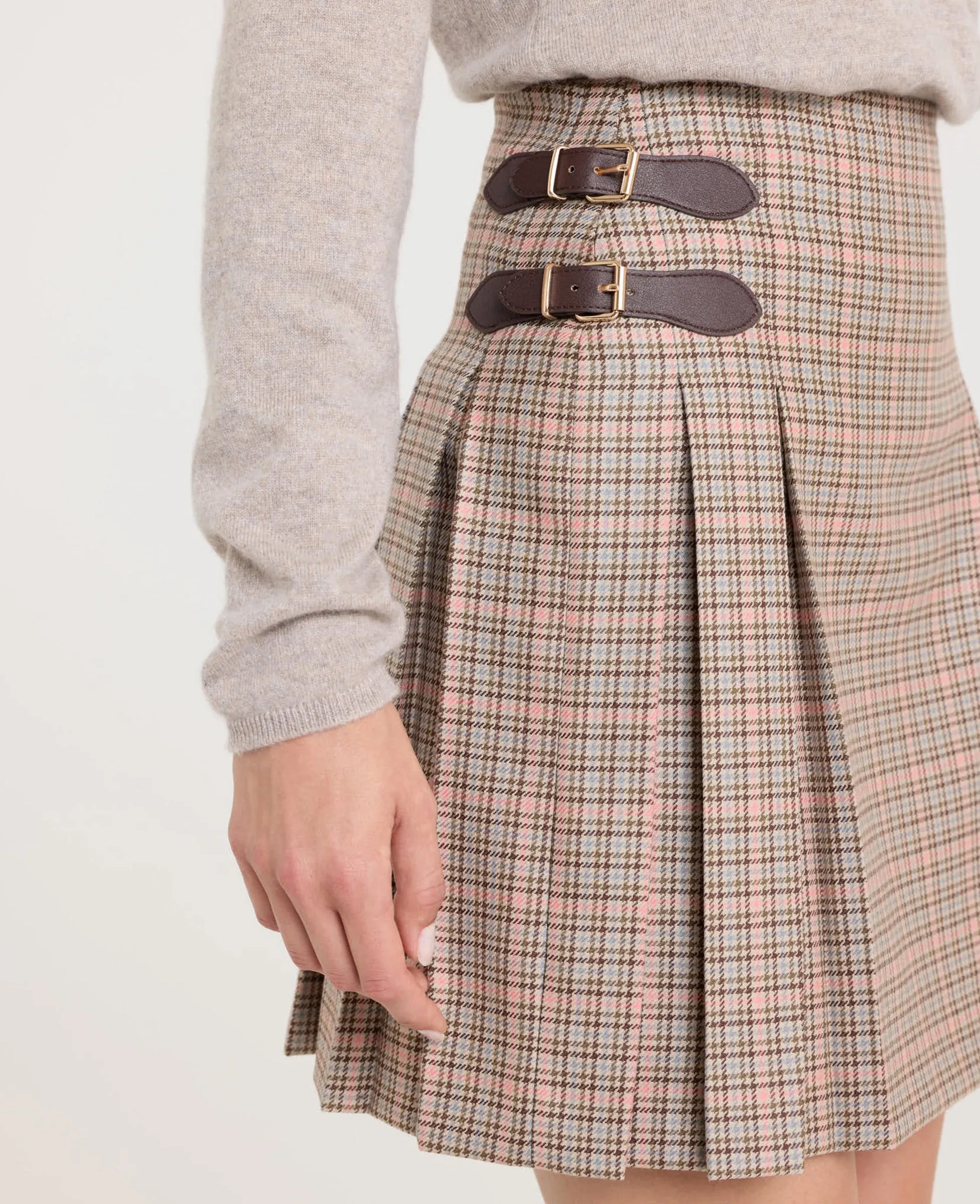 Maeve Check Kilt Skirt