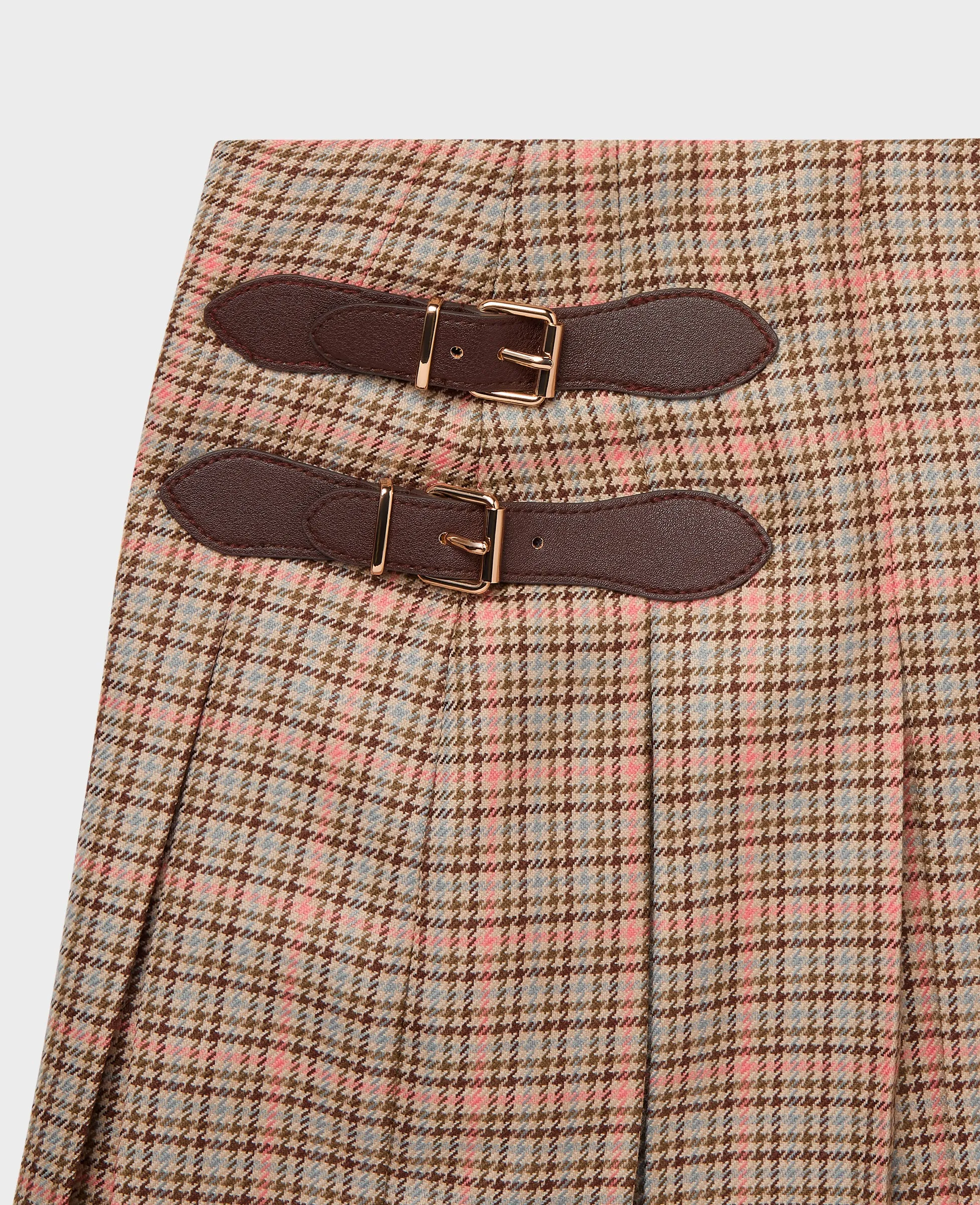 Maeve Check Kilt Skirt