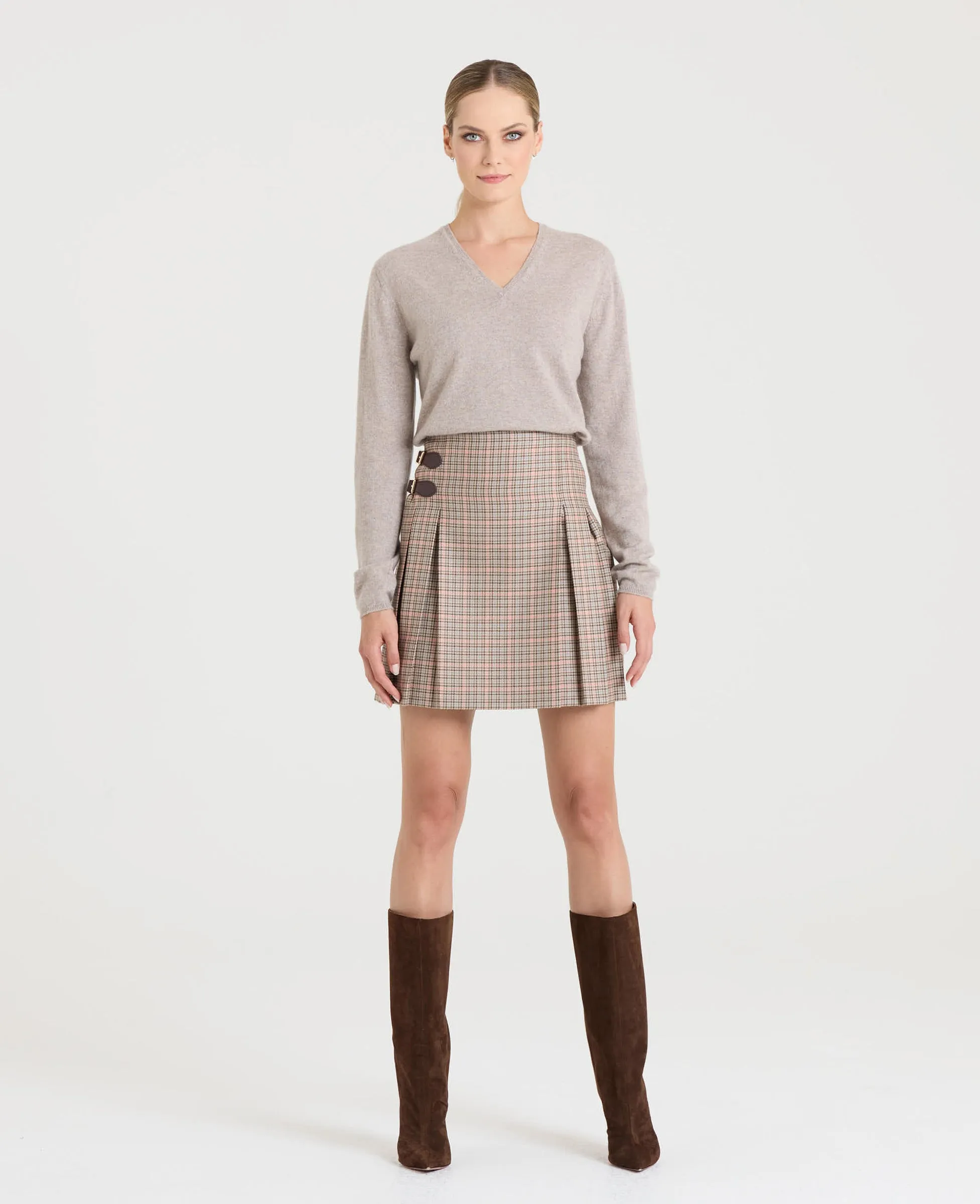 Maeve Check Kilt Skirt