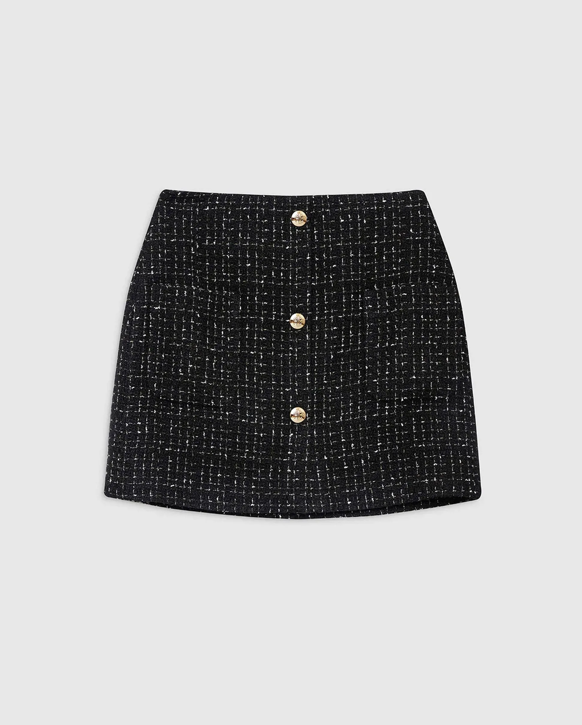 MATEO SKIRT / BLACK AND WHITE TWEED